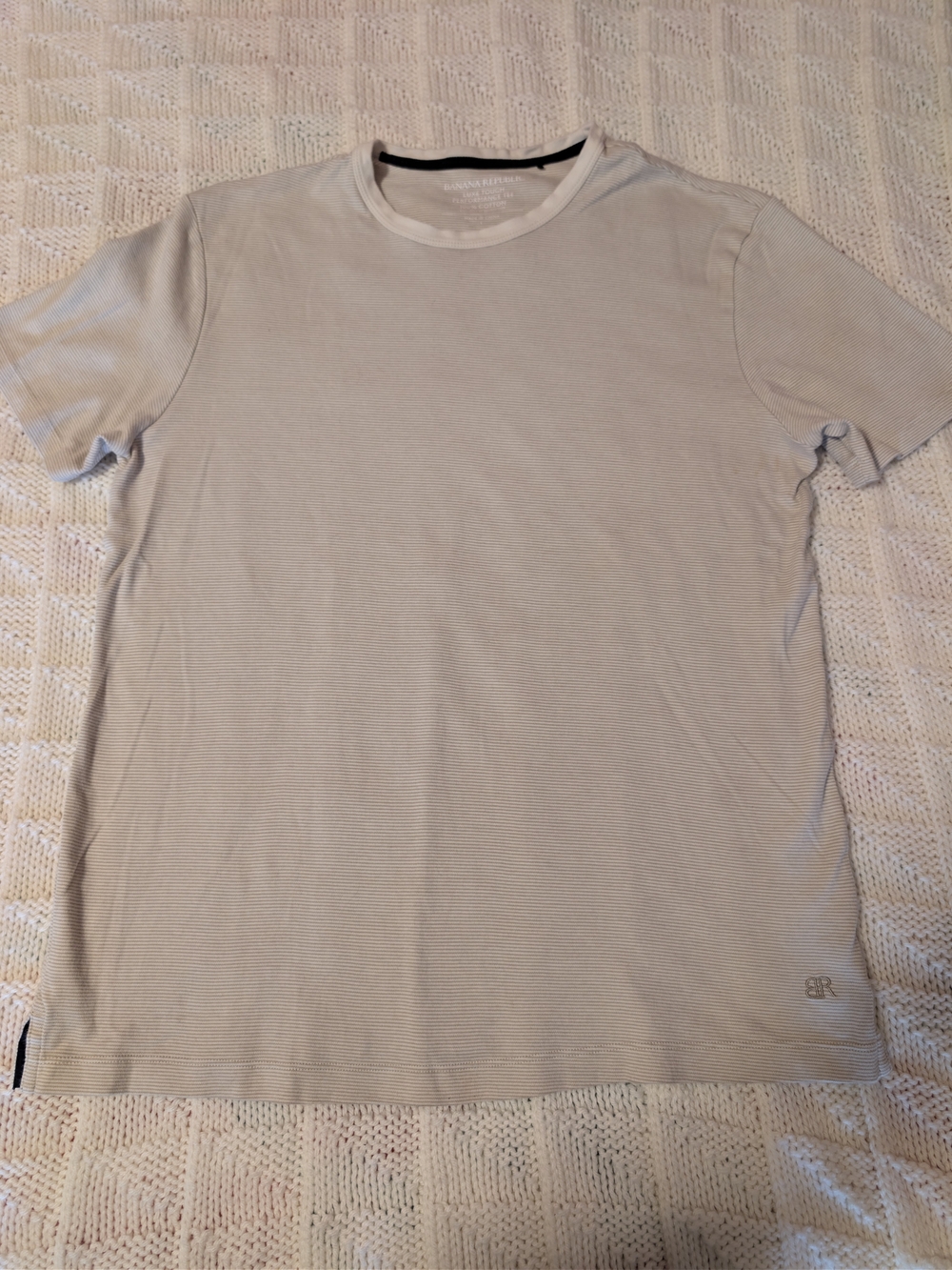 Banana Republic Light Tan Crew Neck Short Sleeve Tee